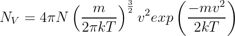 Maxwell - Boltzmann Speed Distribution Function